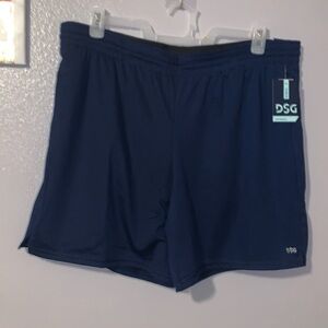 NWT DSG Mid Rise Shorts Blue Mesh Relaxed Fit